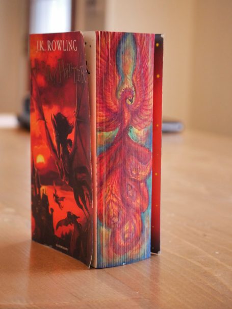 Harry Potter Book 5, the Order of the Phoenix. custom book edge paintings 
